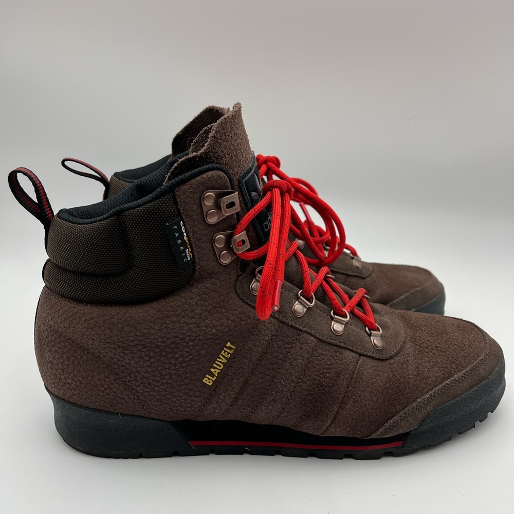 adidas Men's Brown Boots with Red Laces(Jake Brauvelt collaboration)